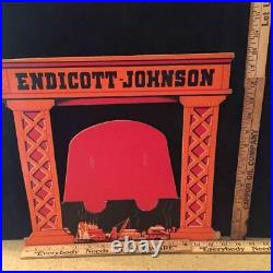 Antique Vintage ENDICOTT JOHNSON Store Counter Signage Advertising Display NOS