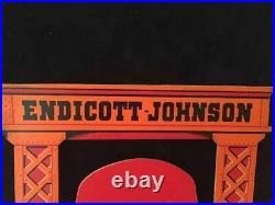Antique Vintage ENDICOTT JOHNSON Store Counter Signage Advertising Display NOS