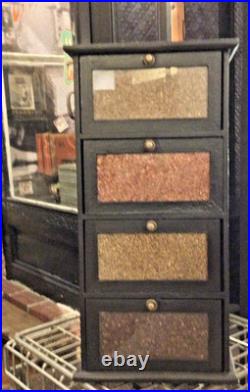 Antique Vintage GENERAL STORE SPICE COUNTER DISPLAY CABINET CHEST CASE 4 Drawer