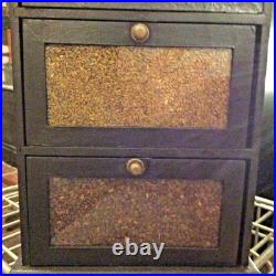 Antique Vintage GENERAL STORE SPICE COUNTER DISPLAY CABINET CHEST CASE 4 Drawer