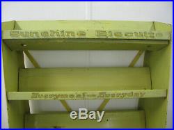 Antique/Vintage General Store Sunshine Biscuit Advertising Display Case-Shelves