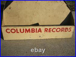 Antique Vintage Metal Columbia Disc Record Store Display Stand