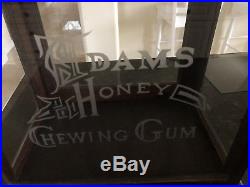 Antique Vintage Store Display Adams Gum Glass Oak Showcase Cabinet counter