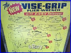 Antique Vintage Store Display Petersen Vise Grip Plier Wrench RARE Advertising