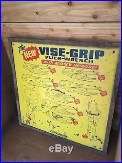 Antique Vintage Store Display Petersen Vise Grip Plier Wrench RARE Advertising