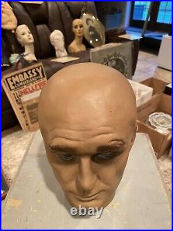 Antique Vintage Store Front Countertop Hat Display Mannequin Head Form Bust