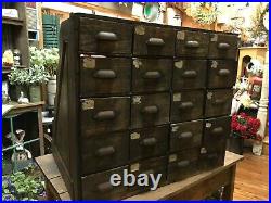 Antique Vintage Wood Mercantile Store Showcase Display Cabinet Case Cascading