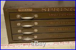 Antique-Vtg Metal Parts Cabinet Drawer Hardware Store Display Spring Advertising