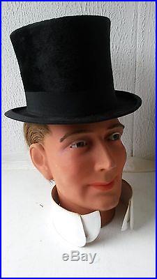 Antique WAX mannequin head, SAGE, London, vintage head, store display, Wax bust