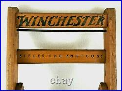 Antique WINCHESTER RIFLES & SHOTGUNS Slat Oakwood Folding Childs Size Chair