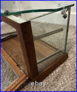 Antique Wood Glass Countertop General Store Jewelry Display Case Chicago 1920s