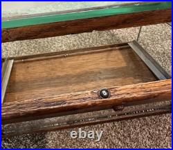 Antique Wood Glass Countertop General Store Jewelry Display Case Chicago 1920s