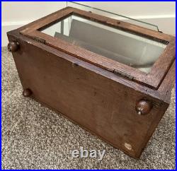 Antique Wood Glass Countertop General Store Jewelry Display Case Chicago 1920s