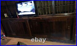 Antique Wood Mercantile Store Display Cabinet Edwards Co Cleveland GLASS BRASS