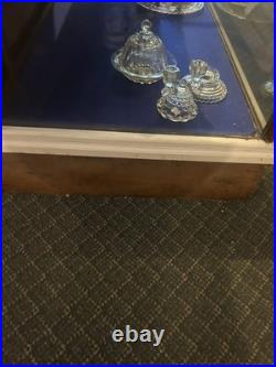 Antique oak & glass display case / Store Mercantile Counter 8' long early 1900s