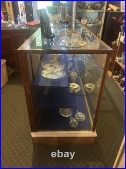 Antique oak & glass display case / Store Mercantile Counter 8' long early 1900s