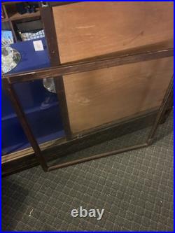 Antique oak & glass display case / Store Mercantile Counter 8' long early 1900s