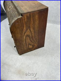 Antique store drawers bins display storage wood tin 16x10x7 1890-1920 original