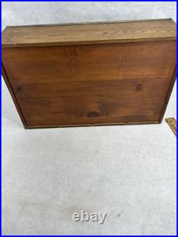 Antique store drawers bins display storage wood tin 16x10x7 1890-1920 original