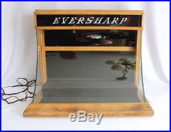Antique/vintage Curved Glass Eversharp Fountain Pen Pencil Store Display Case