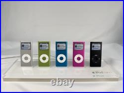 Apple Store Display iPod Nano 2nd Gen 5-Unit Acrylic Tray Dummy Set 2006 Vintage