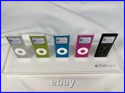 Apple Store Display iPod Nano 2nd Gen 5-Unit Acrylic Tray Dummy Set 2006 Vintage