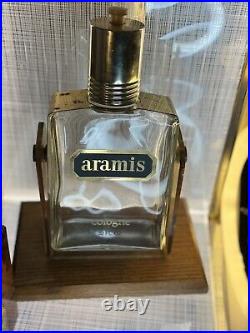 Aramis Jumbo Store Display Vintage Holds 32oz Works Arrives Aramis Wood Base