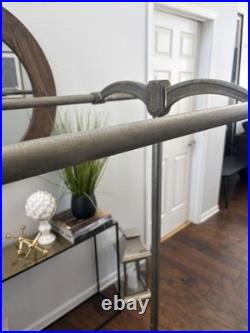 Art Deco Machine Age Rolling Garment Rack Clothing Store Display Vintage Antique