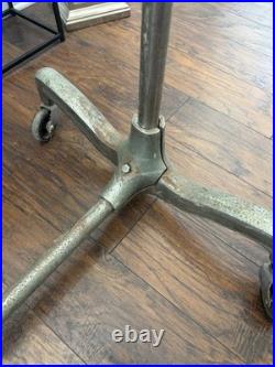 Art Deco Machine Age Rolling Garment Rack Clothing Store Display Vintage Antique