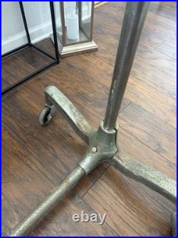 Art Deco Machine Age Rolling Garment Rack Clothing Store Display Vintage Antique