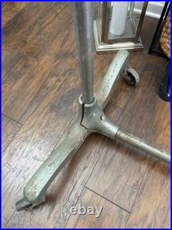 Art Deco Machine Age Rolling Garment Rack Clothing Store Display Vintage Antique