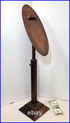 Arts & Crafts Oak Shoe Store Display Stand Antique Vintage 1910s Adjustable