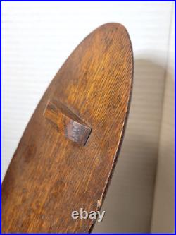 Arts & Crafts Oak Shoe Store Display Stand Antique Vintage 1910s Adjustable