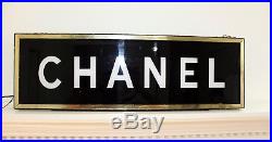 Authentic CHANEL Vintage Hanging Store Light Display Sign Rare