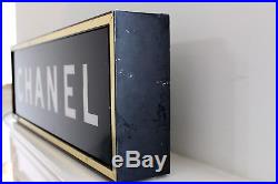Authentic CHANEL Vintage Hanging Store Light Display Sign Rare