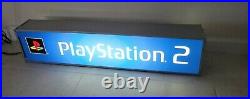 Authentic Vintage Sony Playstation 2 Ps2 Lighted Retail Store Display Light Box