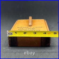 Bausch & Lomb Quality Eyewear Vintage Wood Counter Display Case Optometrist Box