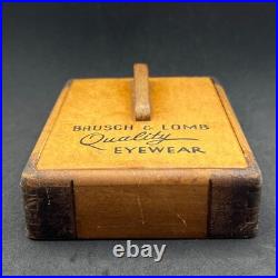 Bausch & Lomb Quality Eyewear Vintage Wood Counter Display Case Optometrist Box