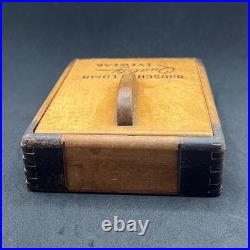 Bausch & Lomb Quality Eyewear Vintage Wood Counter Display Case Optometrist Box