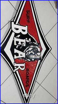 Bear Surfboards Surf Sign Vintage Style Wall Sign Collection