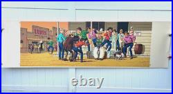 Beautiful Vintage 1963 Huge 34x94 Levi's Jeans Dept Store Display Poster Banner