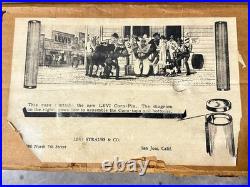 Beautiful Vintage 1963 Huge 34x94 Levi's Jeans Dept Store Display Poster Banner