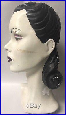 Beautiful Vintage Art Deco Female Mannequin Head Store Display