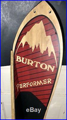 Burton Performer Vintage Snowboard Shelf Pottery Barn Store Display Free Ship