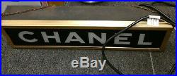 CHANEL Authentic Vintage 1950's Hanging Store Display Light Sign Rare