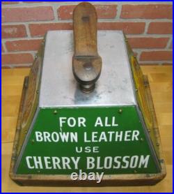 CHERRY BLOSSOM BOOT POLISH Old Advertising Shoe Shine Stand Store Display Sign