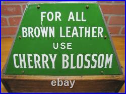 CHERRY BLOSSOM BOOT POLISH Old Advertising Shoe Shine Stand Store Display Sign