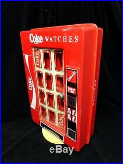 COCA COLA COKE 2 SIDED STORE WATCH DISPLAY (VINTAGE) Spinner (HOLDS 20)