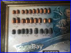 Ca. 1970 Vintage Antique Commercial Speer Bullet Board Display For Stores Ammo