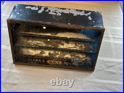 Clark's ONT Boilfast Thread Spools Store Countertop Display Case With Glass Door